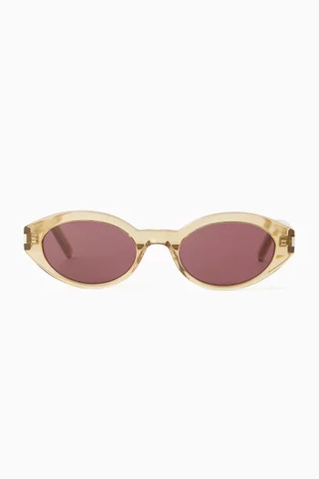 SL 567-007 Oval Sunglasses in Acetate