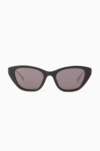 Cat-eye Sunglasses in Acetate & Metal