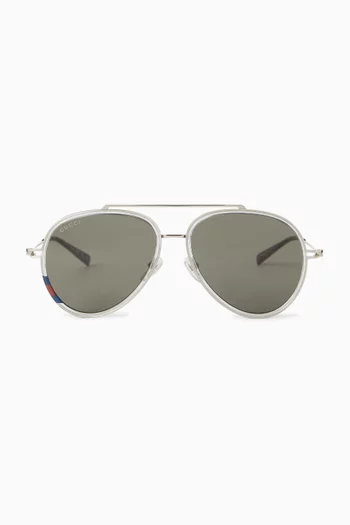 Aviator Sunglasses in Metal