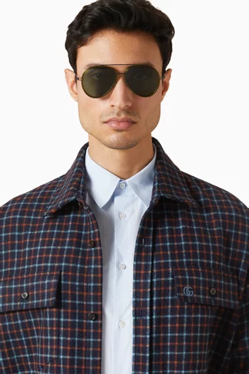 Aviator Sunglasses in Metal