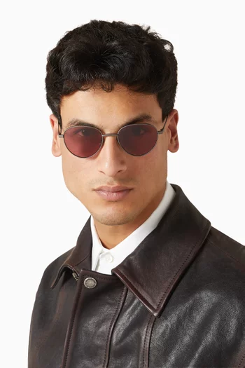 Round Sunglasses in Titanium