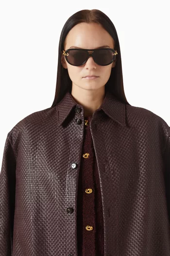 Knot Aviator Sunglasses in Acetate & Metal