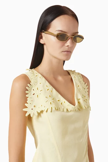 Sardine Oval Sunglasses in Metal