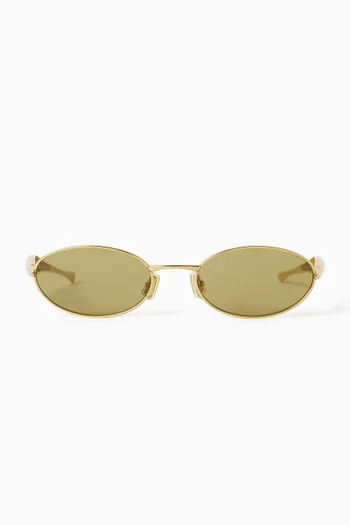 Sardine Oval Sunglasses in Metal