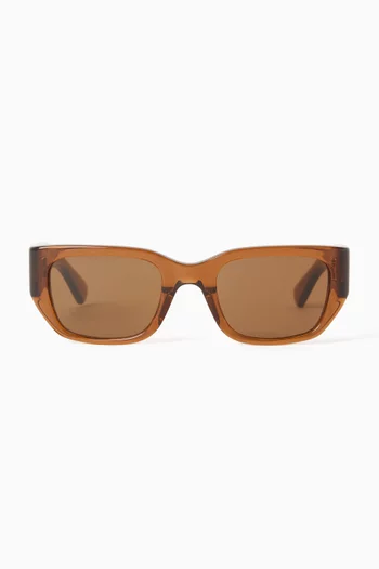 Intrecciato Square Sunglasses in Acetate