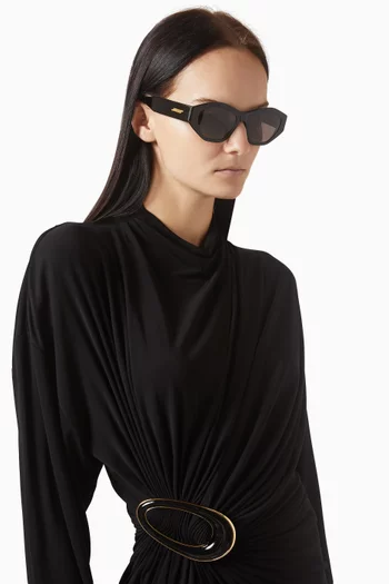 Dash Rectangular Sunglasses in Acetate