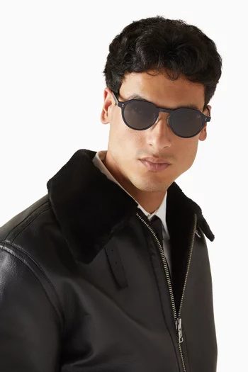 نظارة شمسية بإطار دائري أسيتات