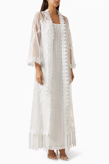 Embroidered Abaya in Indian Organza