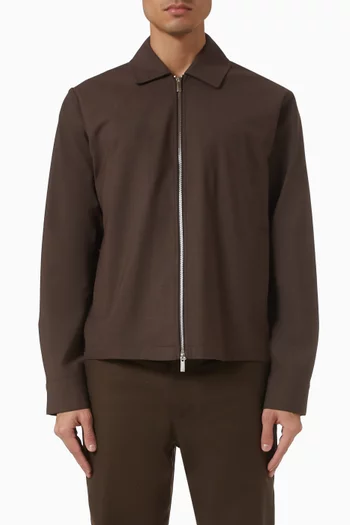 Theo Zip-up Jacket in Wool-blend