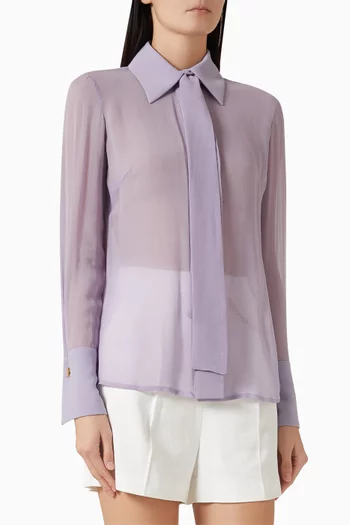 Sash Belt Top in Georgette & Crêpe