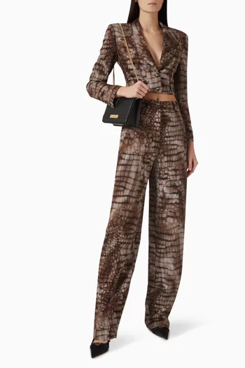 Alligator Print Pants in Jersey