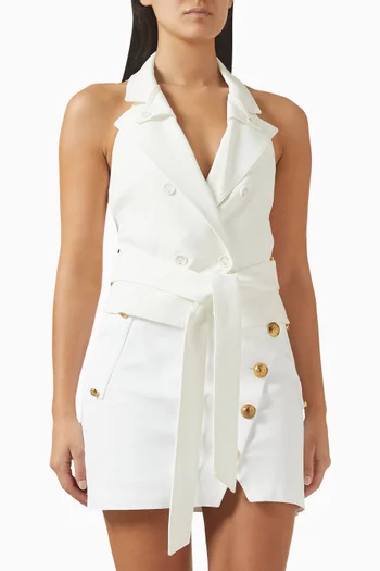 فيست بأربطة حول الرقبة وحزام غابردين