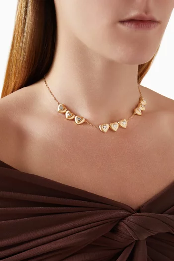Roma Heart Diamond Necklace in 18kt Gold