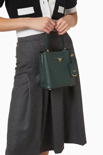 Mini Panier Top-handle Bag in Saffiano Leather