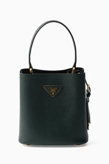 Mini Panier Top-handle Bag in Saffiano Leather