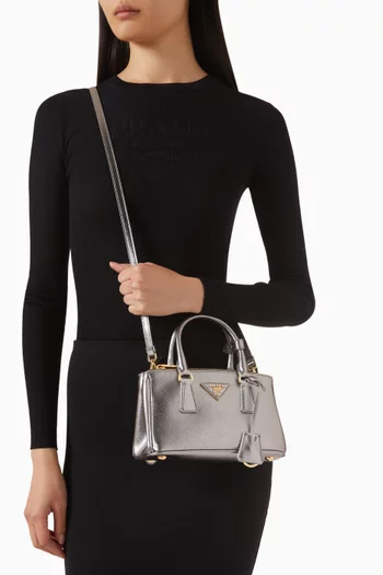 Mini Galleria Tote Bag in Patent Saffiano Leather