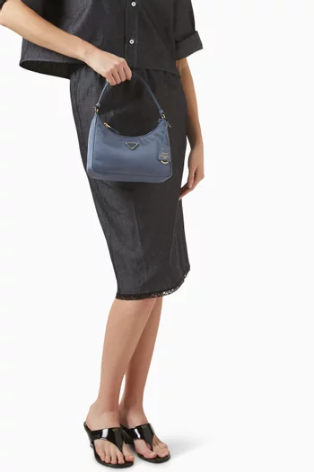 Mini Re-Edition 2005 Shoulder Bag in Re-Nylon & Saffiano Leather