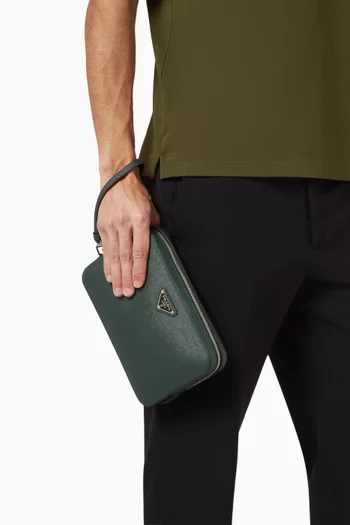 Clutch in Saffiano Leather