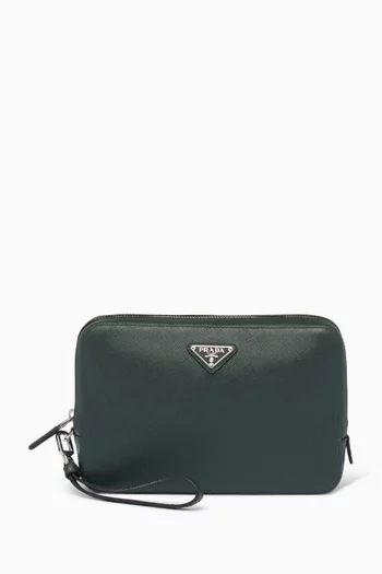 Clutch in Saffiano Leather