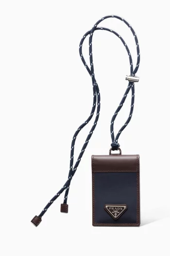 حافظة بطاقات سبيد روك بحمالة نايلون معاد تدويره وجلد