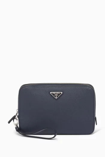 Clutch in Saffiano Leather