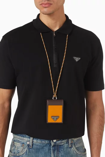 حافظة بطاقات سبيد روك بحمالة نايلون معاد تدويره وجلد