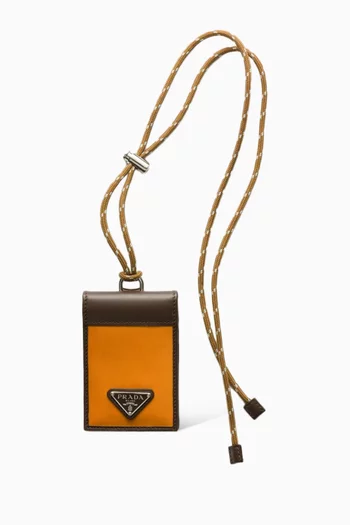 حافظة بطاقات سبيد روك بحمالة نايلون معاد تدويره وجلد