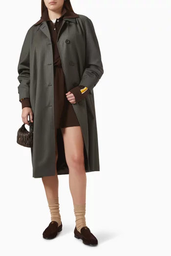 Single-breasted Coat in Virgin Wool