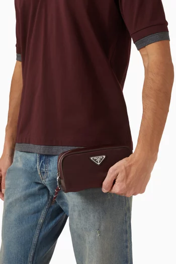 حقيبة سبيد روك صغيرة نايلون معاد تدويره وجلد