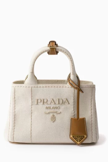 Mini Jardinière Bag in Linen Canvas