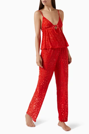 Sheer Velvet Cami & Pants Set