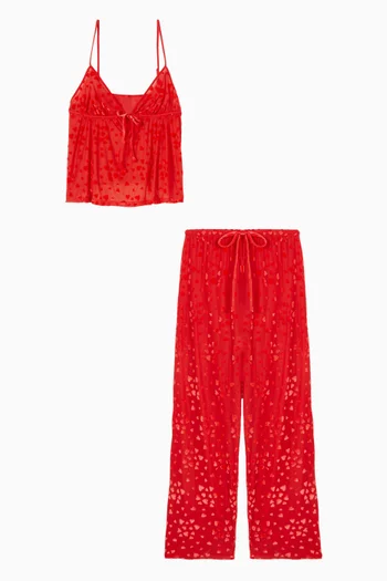 Sheer Velvet Cami & Pants Set