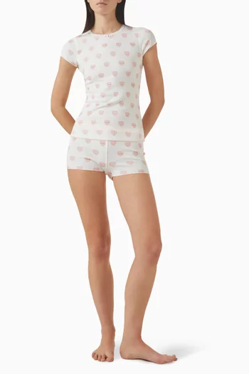 طقم تي شيرت وشورت بيبي بونتيل