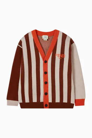 Striped Cardigan in Knit