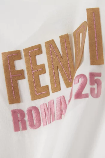 Embroidered Logo T-shirt in Cotton