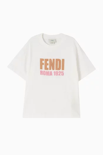 Embroidered Logo T-shirt in Cotton