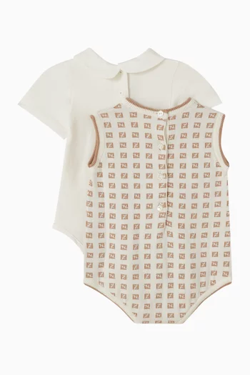 Logo Bodysuits, Set of 2