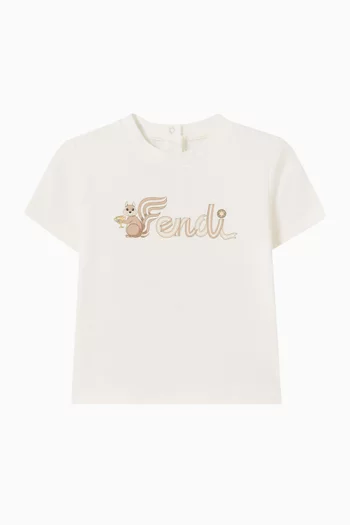 تي شيرت بطبعة قطن