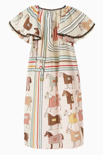 فستان بنقشة أحصنة