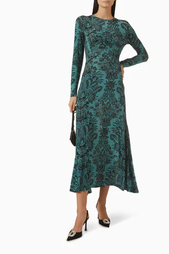 فستان نايا بكشكش جيرسيه تريكو