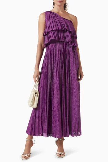 Agneta One-shoulder Dress in Cotton Poplin