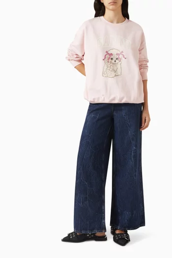 Isoli Poodle-print Sweatshirt in Organic Cotton
