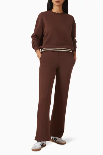 بنطال تولوكا ويلو بقصة ساق واسعة مزيج قطن