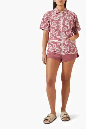 Lahaina Cabana Zip Shirt in Cotton-blend