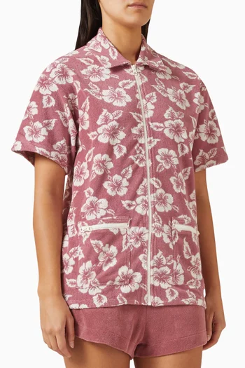 Lahaina Cabana Zip Shirt in Cotton-blend