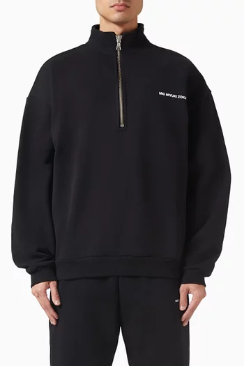 Uniform Quarter Zip Sweatshirt in Cotton