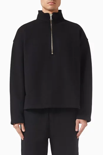 800 GSM Superweight Quarter Zip Sweatshirt in Cotton