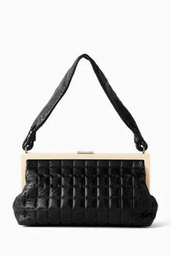 2000s Chocolate Bar Quilted Shoulder Bag in Lambskin