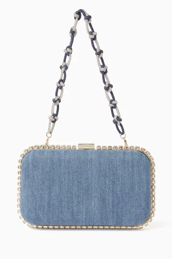 Urania Clutch Bag in Denim