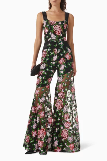 Vista Fiorita Embellished Jumpsuit